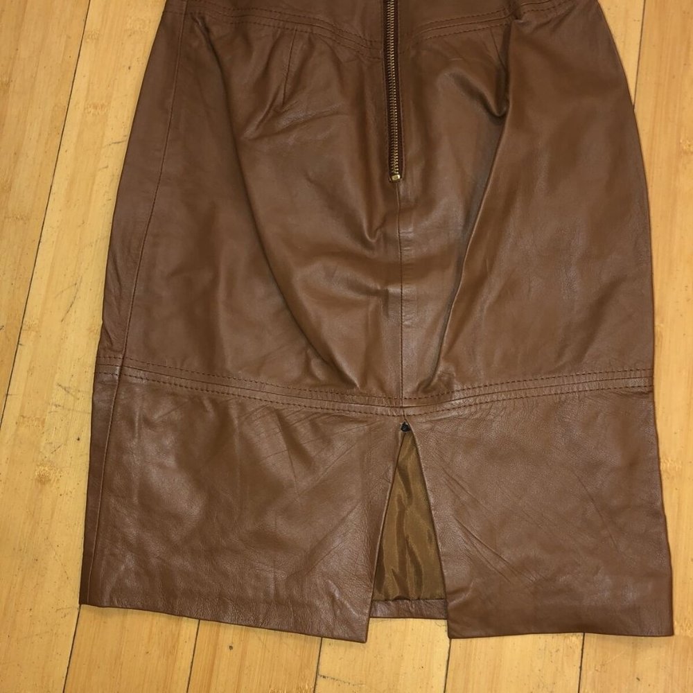 H&M Brown Leather Skirt